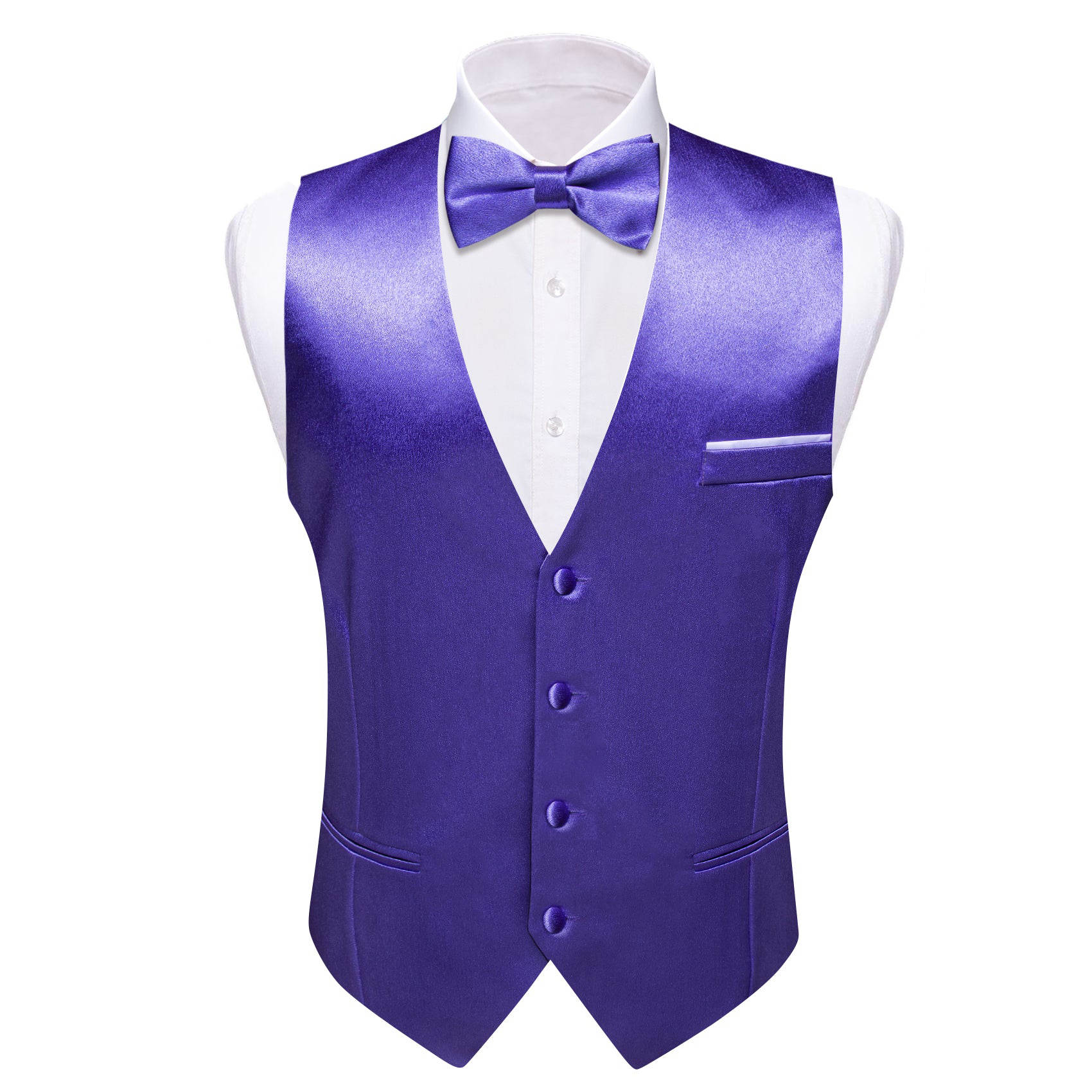 Formal Custom Made Men Vest Purple Solid Color Single Breasted Business Waistcoat Men's Clothing