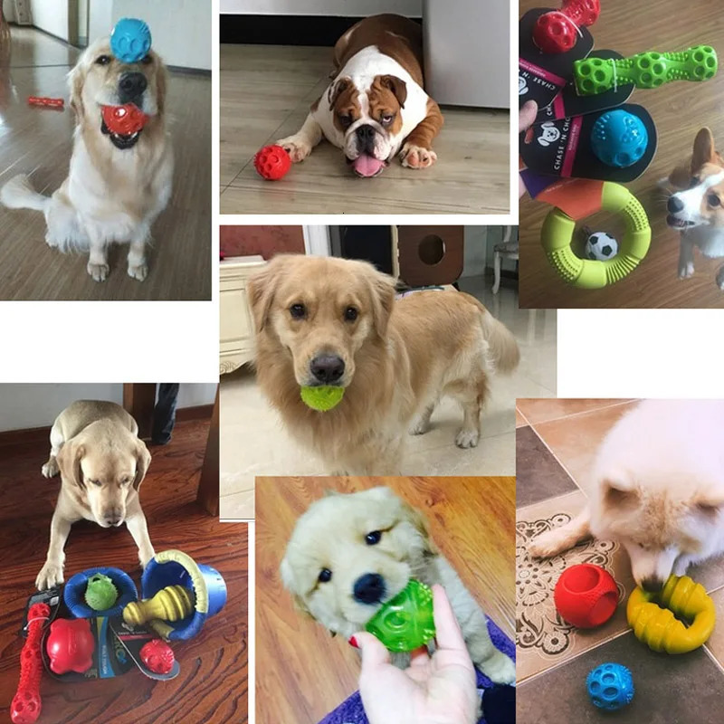 CAITEC Dog Toys Squeaking Bouncing Ball Durable Floatable Springy Pet Toys Squeaky Ball Bite Resistant for Small to Large Dogs 240618