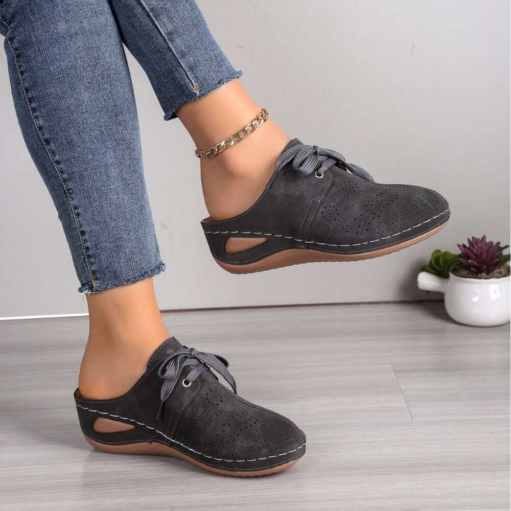 Size Summer Large New Women S Bag Head Business And Leisure Style Lace Up Slippers Ddmysaturn