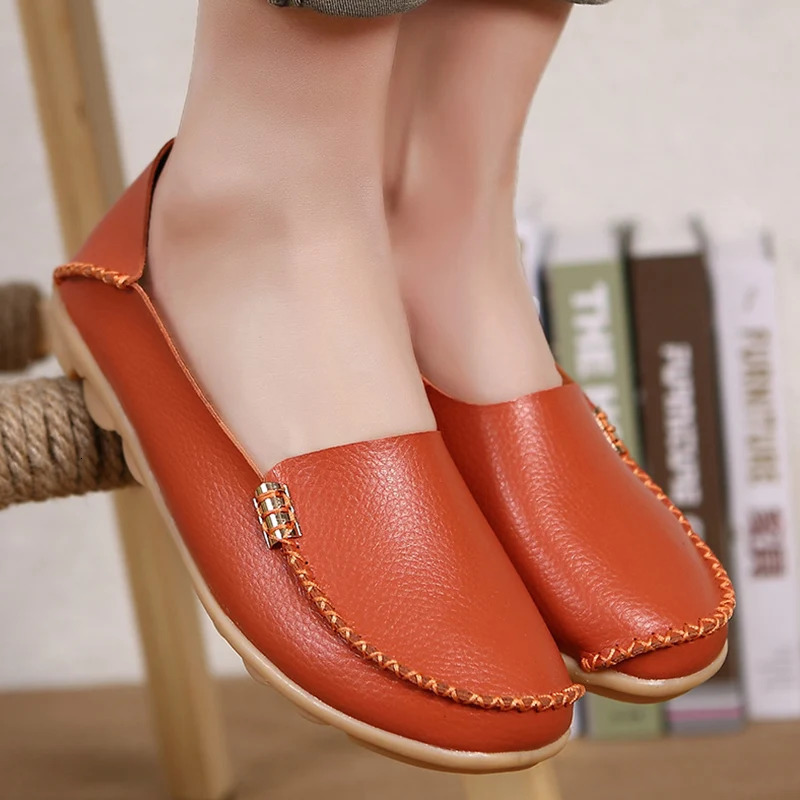 Women Flats Slip On Women Loafers Soft Moccasins With Genuine Leather Shoes Woman Plus Size Flat Shoes Women Causal Shoes Oxford 240619