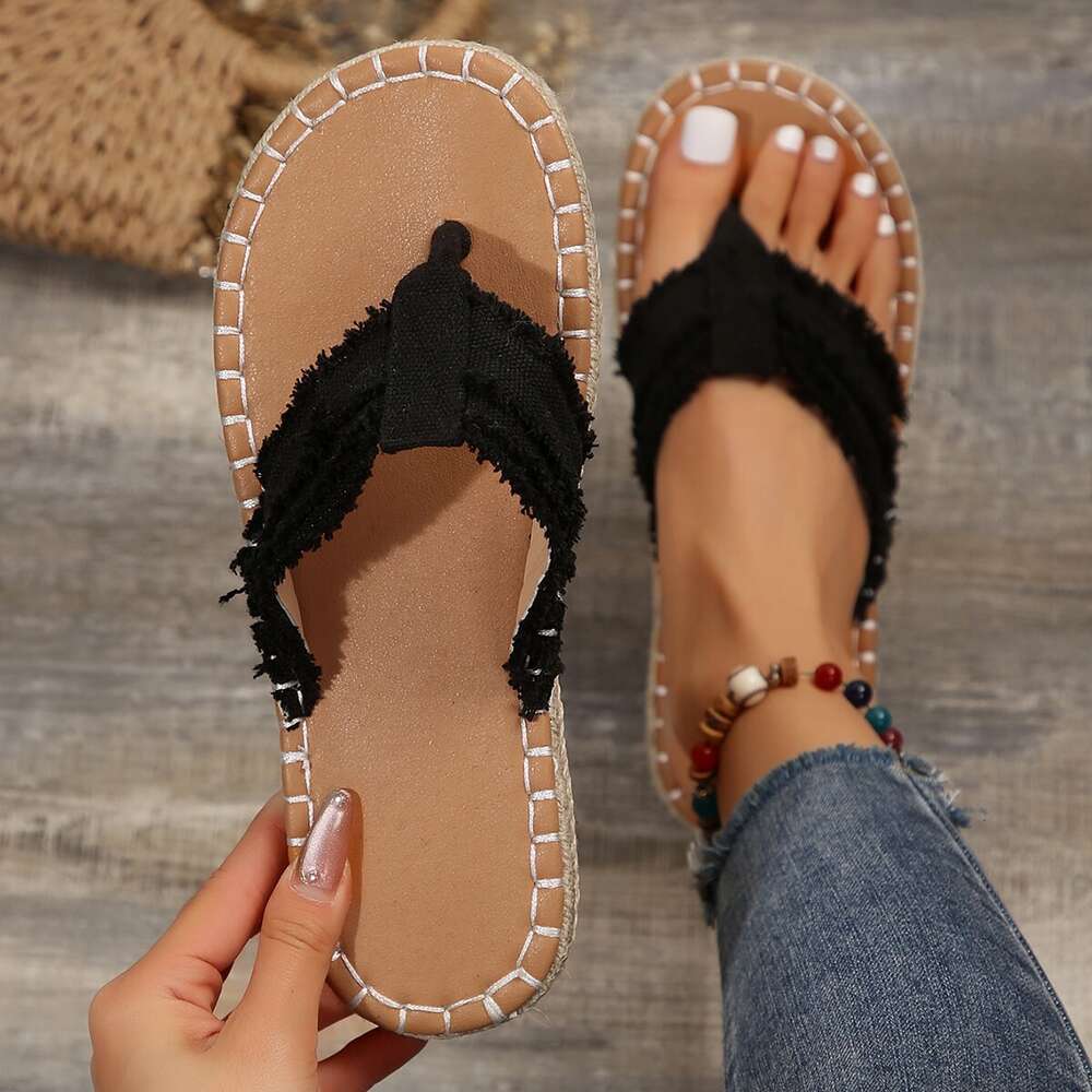 Summer Large Size New Women S Minimalist And Fashionable Beach Flat Bottom Flip Flop Ddmysaturn