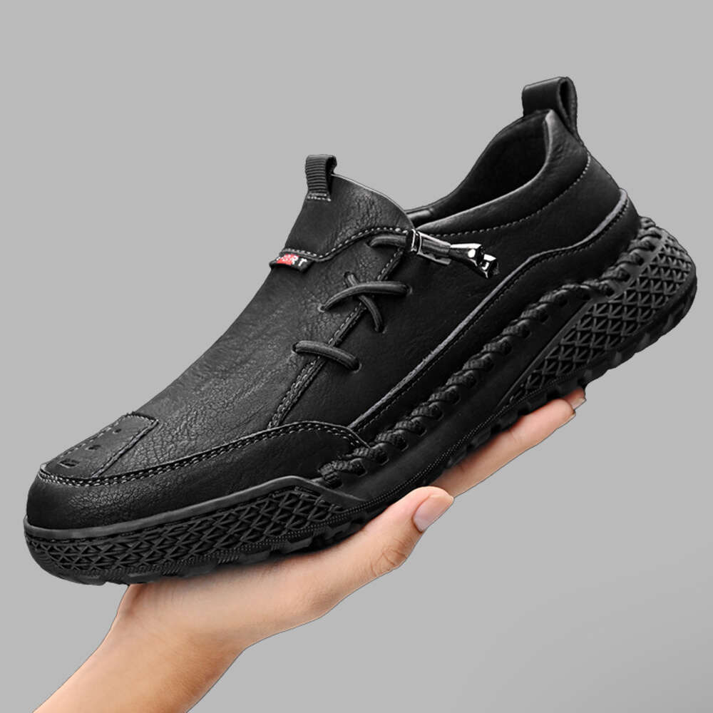 Spring and Autumn Large Casual Leather Fashion Handmade Cover Feet Men's Single Shoes
