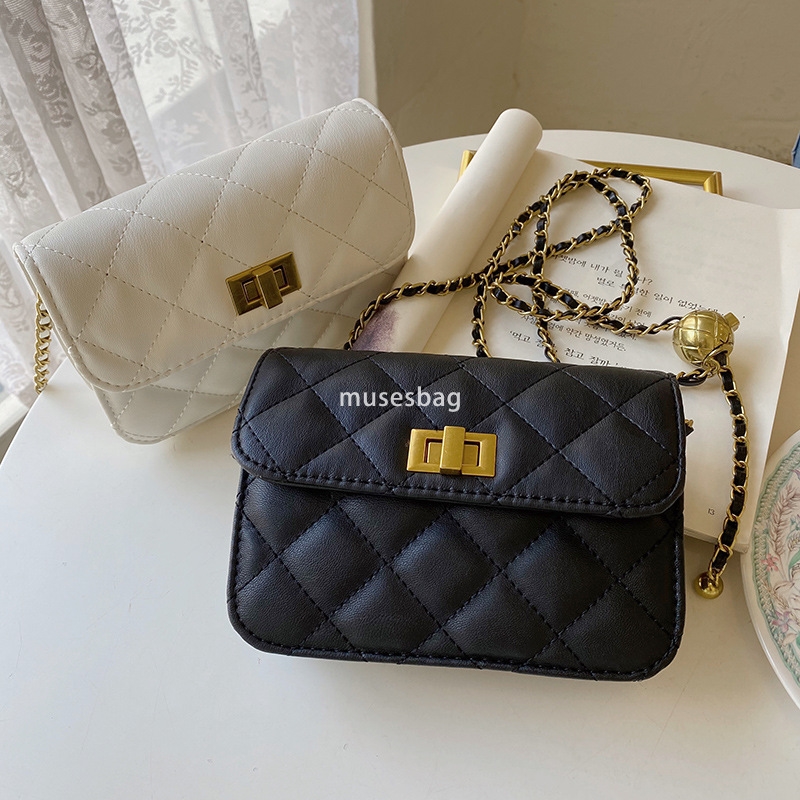 Transfer Pearl Mobile Phone Bag Chain Bar Small Square Bag Women's Single Shoulder Crossbody Bag Korean Edition Autumn New Trendy Chest Bag Waist