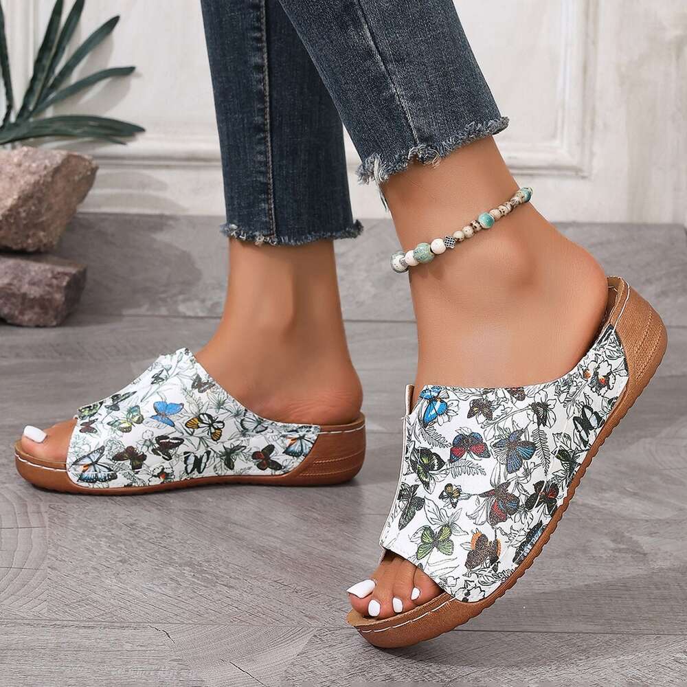 Summer Temu Large New Women S Butterfly Manfei Fashion Slope Bottom Slippers Ddmysaturn