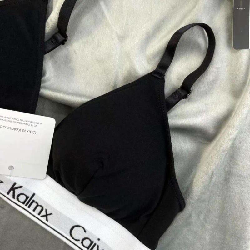 Bras Sets Breathable Backless Print Underwear Set V-neck Sports Letter Printed Bra Wireless Summer Style Women's Bikini