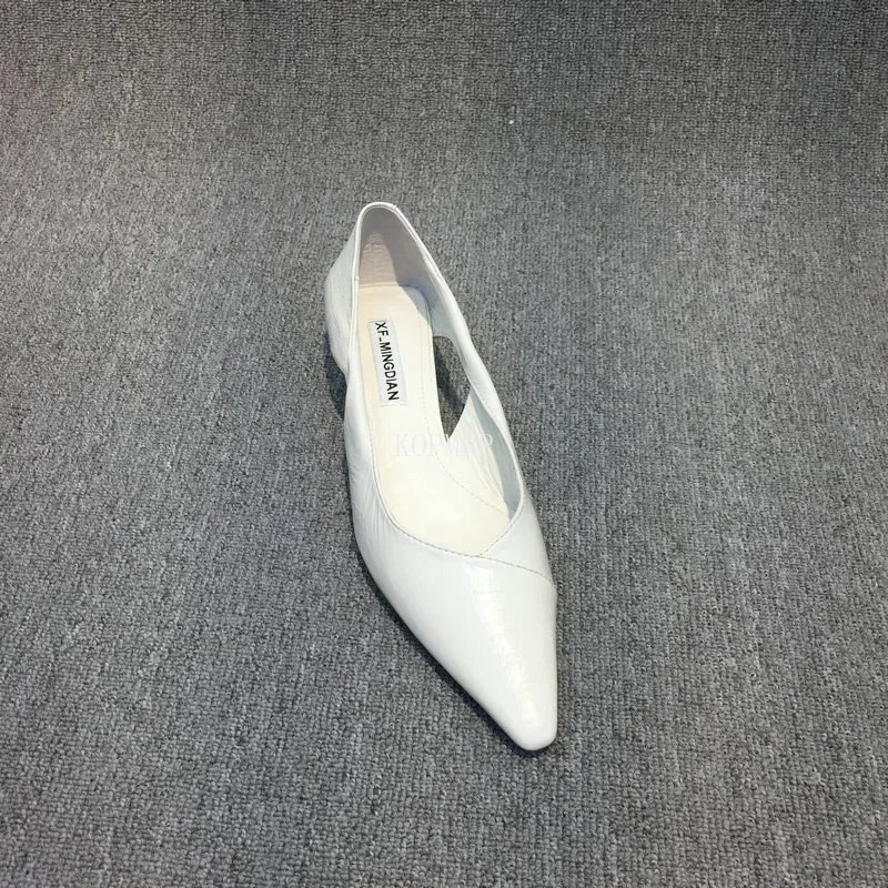 2024 Shoes Comfortable Womens Summer Footwear Moccasins Blue Low Heels Elegant Pointed Toe High Quality Young 240617