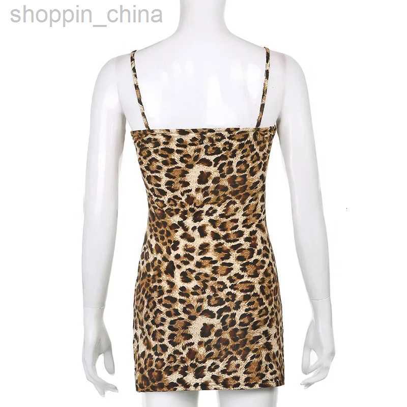 Basic Casual Dresses and style sexy sleeveless V-neck camisole dress traf women's leopard print lace patchwork slit dress for women