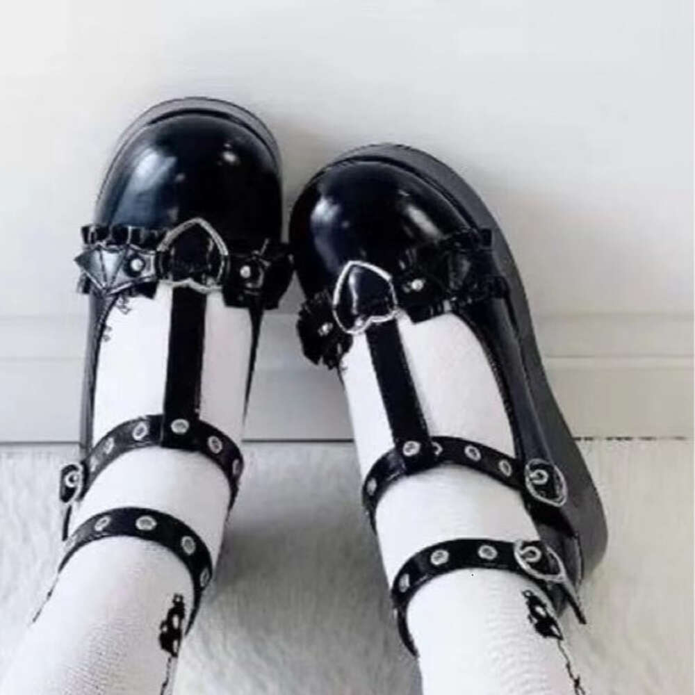 New Large Spring Women S Cosplay Lolita Slope Heels JK Sailor Shoes Ddmysaturn