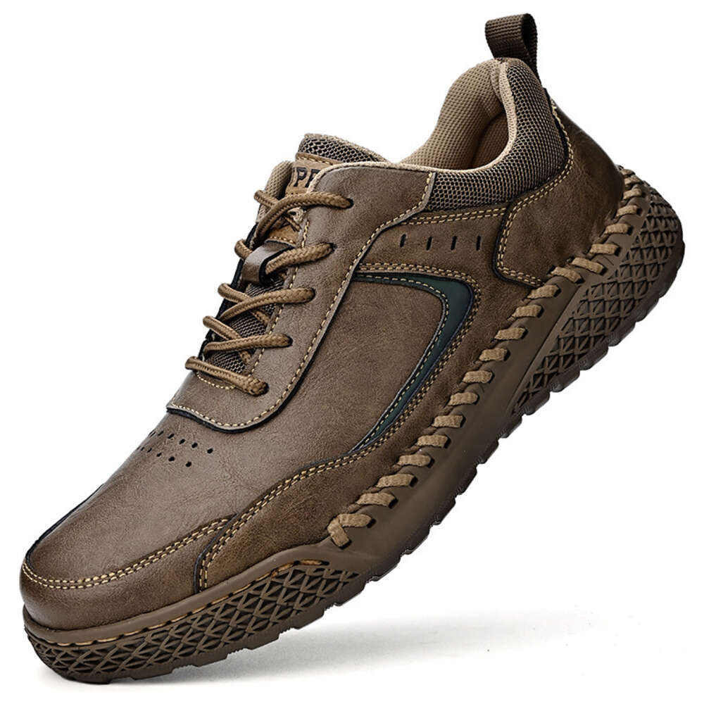 S Korean Men Version Versatile Men Breathable Casual Shoes Non Slip Soft Soles British Fashion Trend One Foot Leather Ddmysaturn