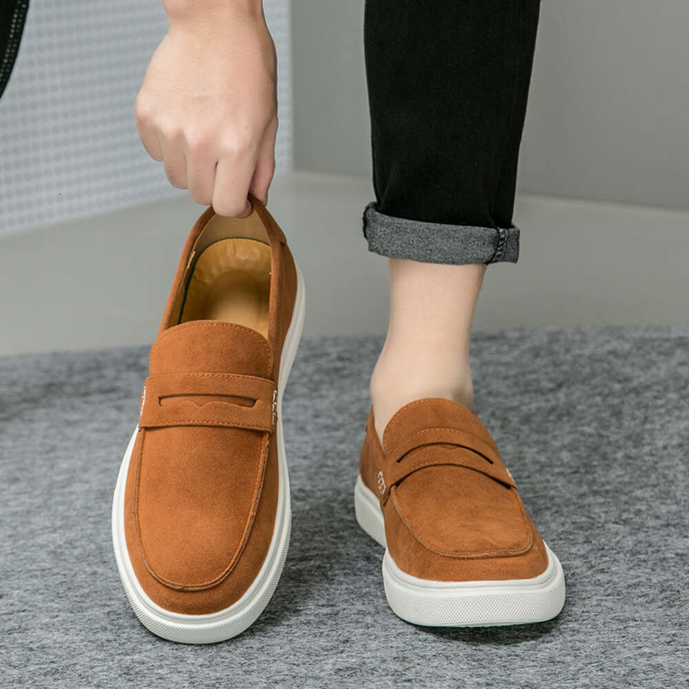 Large Sized New Suede Fashion Runway Sets Leather For Men S Personalized Business And Leisure Board Shoes Ddmysaturn