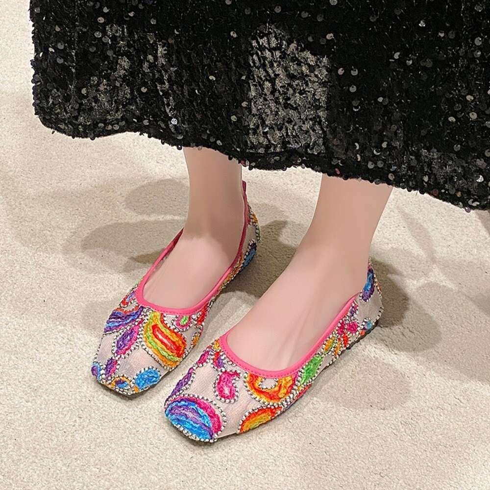 Large Summer Temu New Women S Fashion Seven Color Glow Mesh Hollow Flat Sole Single Shoes Ddmysaturn