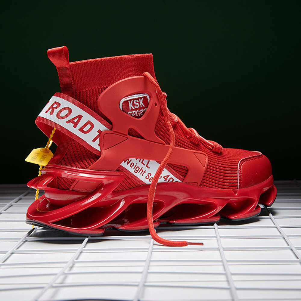Men High Top S With Thick Soles Trendy Mesh Surface Breathable Fly Woven Shoes Sports And Leisure Ddmysaturn