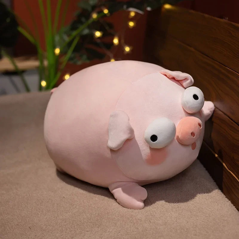 Kawaii Ugly Pig Plush Toy Big Eyes Round Doll Super Soft Sleep Toy Creative Ugly Doll Strange Filling Toy Gift 240529