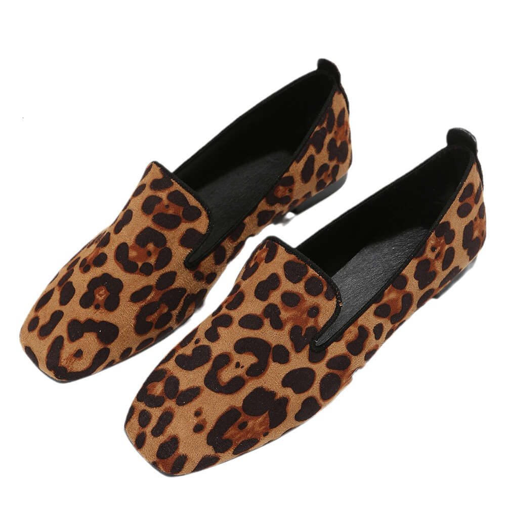 Summer New Large Women S Feeling Lazy Leopard Pattern Tongue Casual Flat Single Shoes Ddmysaturn