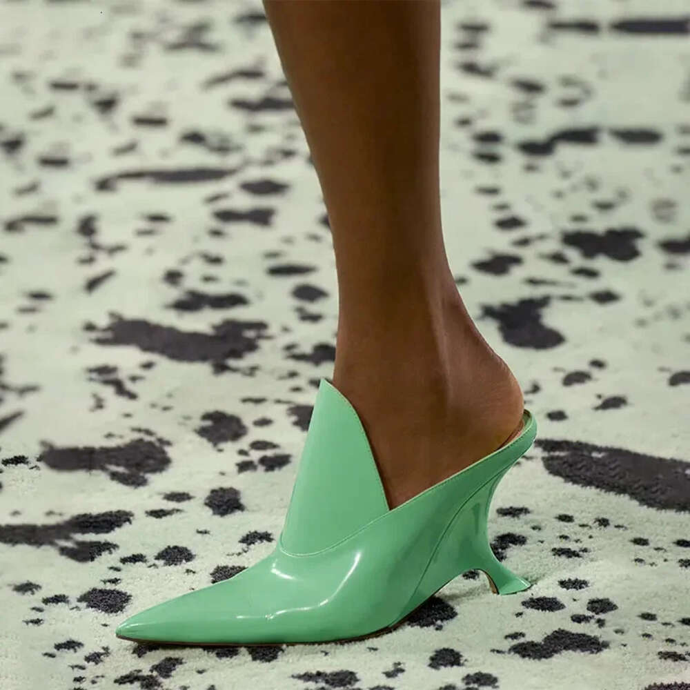 2024European And American Summer New Fashion Pointed High Heel Muller Shoes Baotou Comfortable 43 Large Women's Sandals