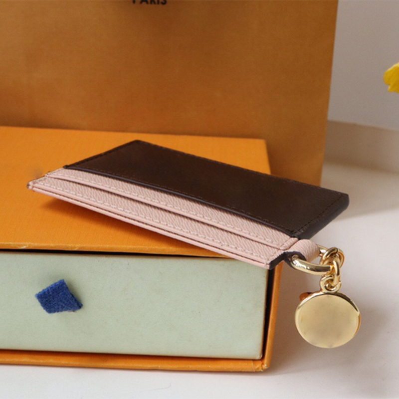 Designer Card Holder Genuine Leather Men Wallet Women Short Ce Purse Pouch Quilted Genuine Leather Womens Men Purses Key Ring Credit Coin Clutch Mini Bag 82739