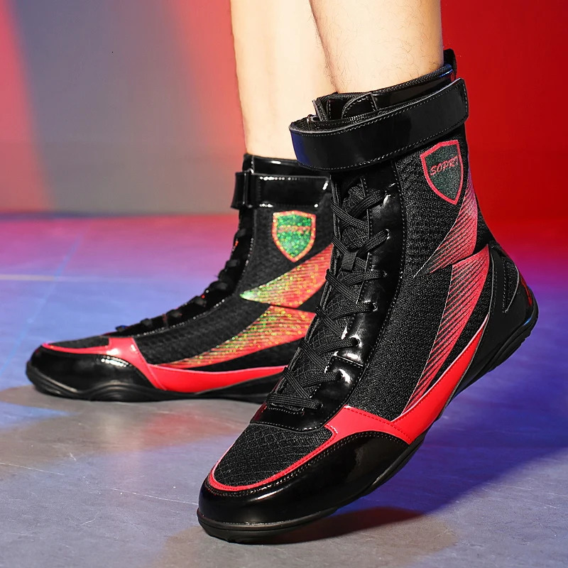 Professional Boxing Boots Mens Lightweight Wrestling Fighting Shoes High Quality Mesh Breathable Boxing Sneakers Size 39-45# 240619 - view 7