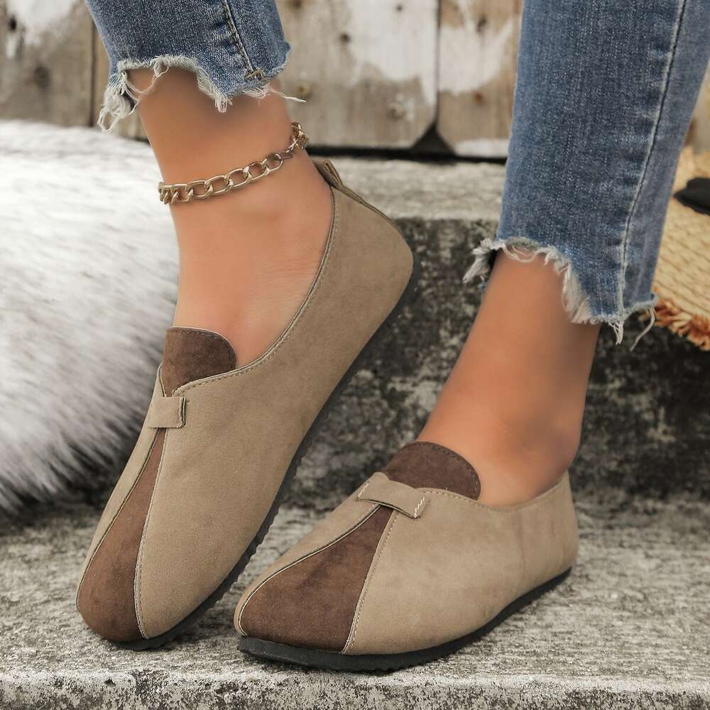 Spring Large Size New Women S Colored Soft Leather Commuter Single Shoes Lazy Kick Ddmysaturn