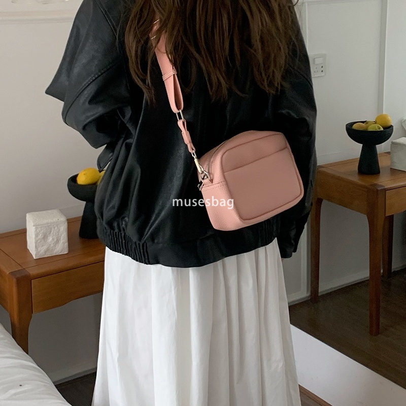 Trendy and fashionable versatile women's bag new solid color PU crossbody bag women's small bag, women's shoulder bag small square bag