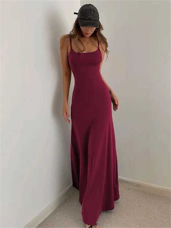 Basic Casual Dresses Woman Spring Summer Style Bodycon Y Sleeveless Strap Split Sheath Dress Vestidos Ss161
