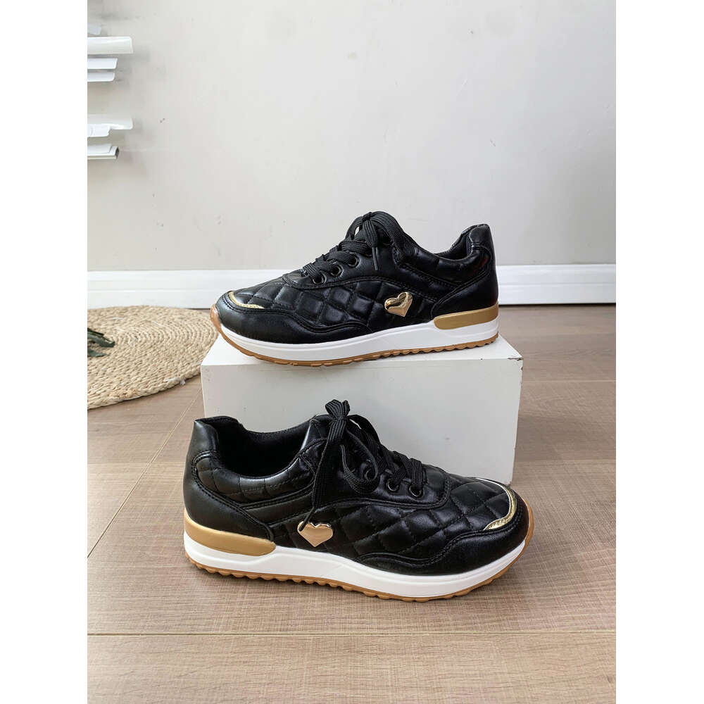 Single Large Size Shoe Women S Round Toe Flat Bottomed Glossy Patchwork Sports And Casual Shoes Sneakers Ddmysaturn