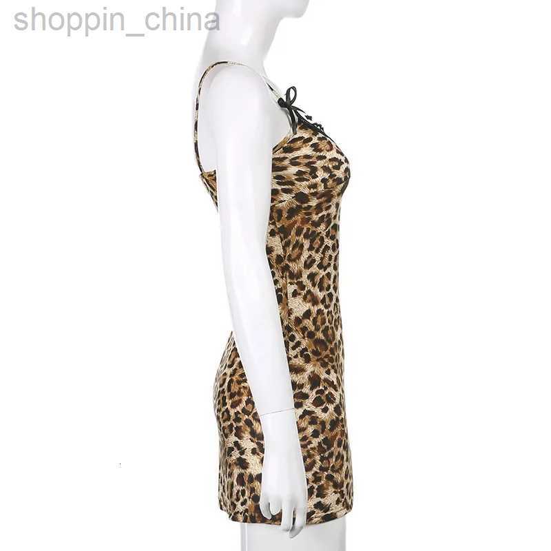 Basic Casual Dresses and style sexy sleeveless V-neck camisole dress traf women's leopard print lace patchwork slit dress for women