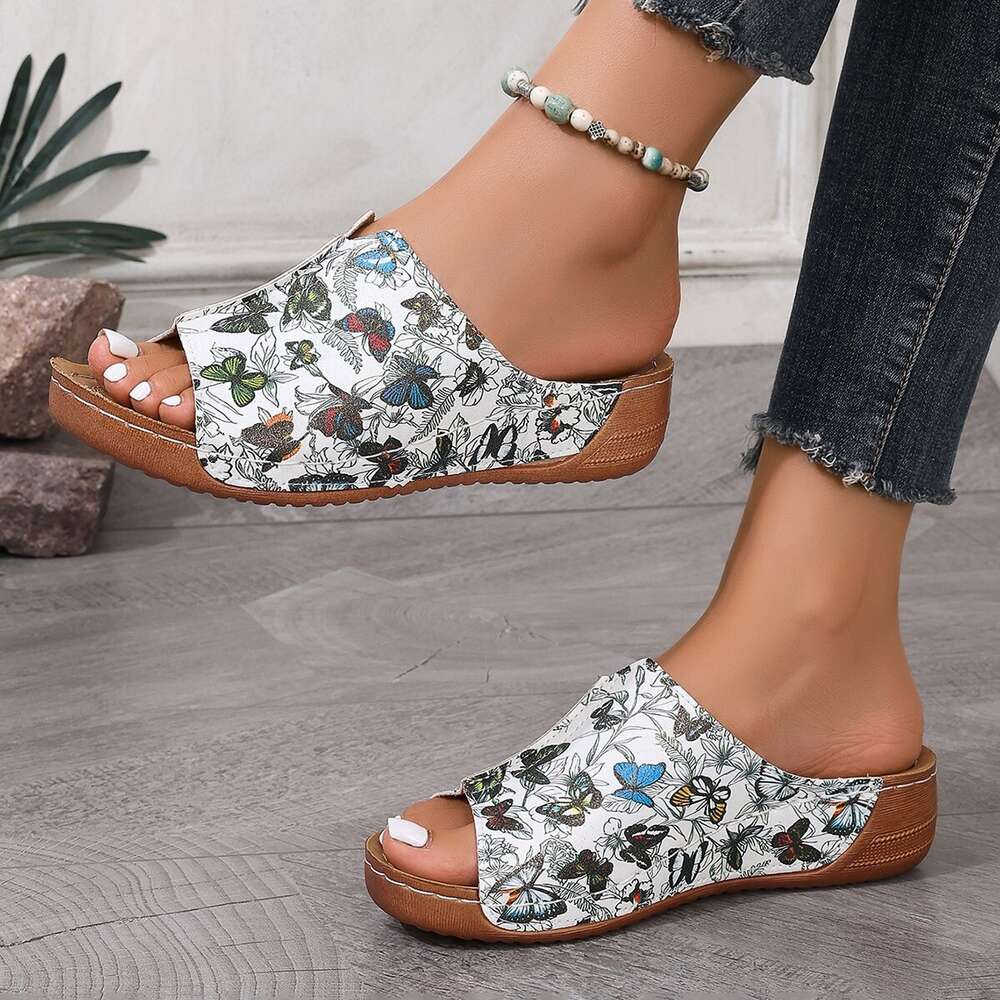 Summer Temu Large New Women S Butterfly Manfei Fashion Slope Bottom Slippers Ddmysaturn
