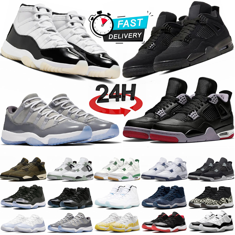 Cat Men Women 4 Basketball Shoes 4s Mens Outdoor Sport trianers Military Black Sail Olive Fire Red canary Cool Grey 11 High Low Top Womens 11s Sneakers