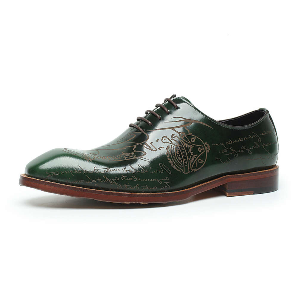 New D Autumn Square Headed Letter Carved Men S Business With Cowhide Top Layer And Bright Fashion Gentlemen Leather Shoes Ddmysaturn