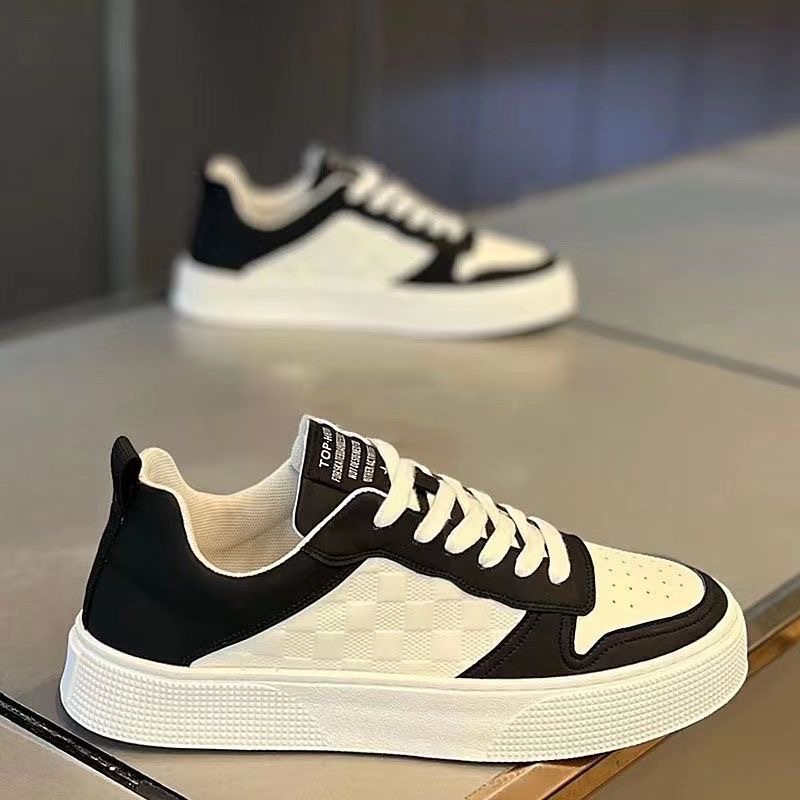 Casual Shoes For Men Flat Sneakers White Black Outdoor Breathable Board Shoes