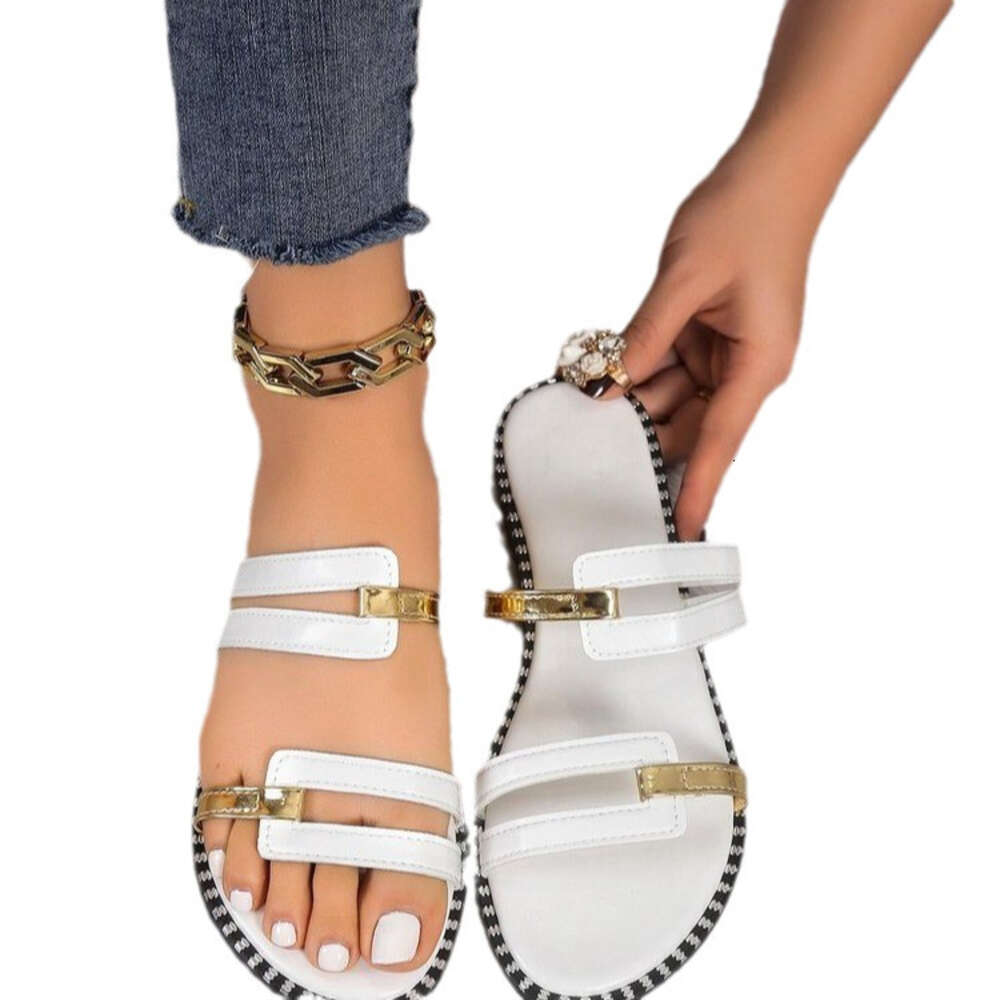 New Oversized Summer Women S Fashion Cross Flat Slippers Ddmysaturn