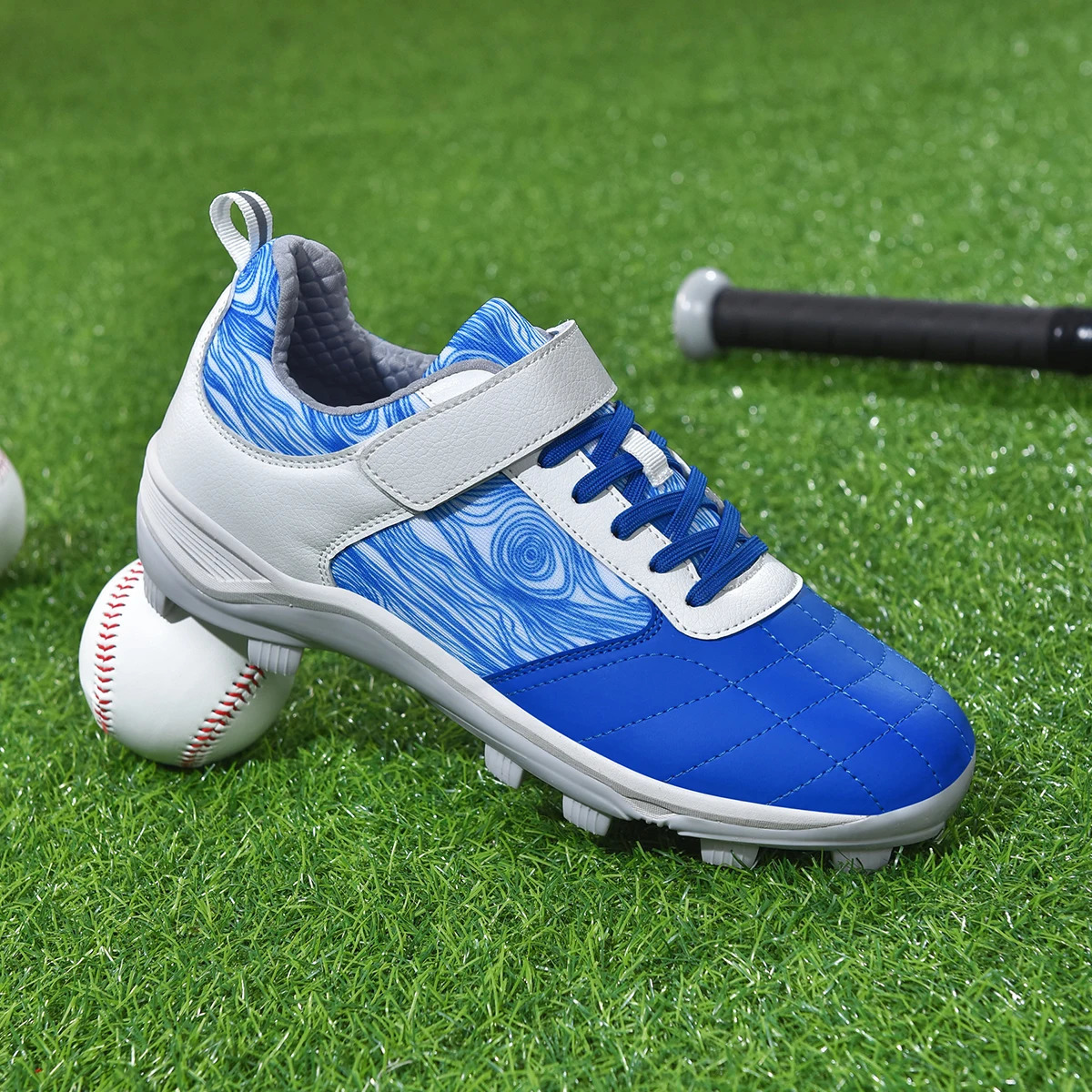 Style Baseball Shoes for Men Anti-Slip Spikes Sneakers Men Low Top Softball Training Shoes Comfortable Outdoor Sport Shoes 240619