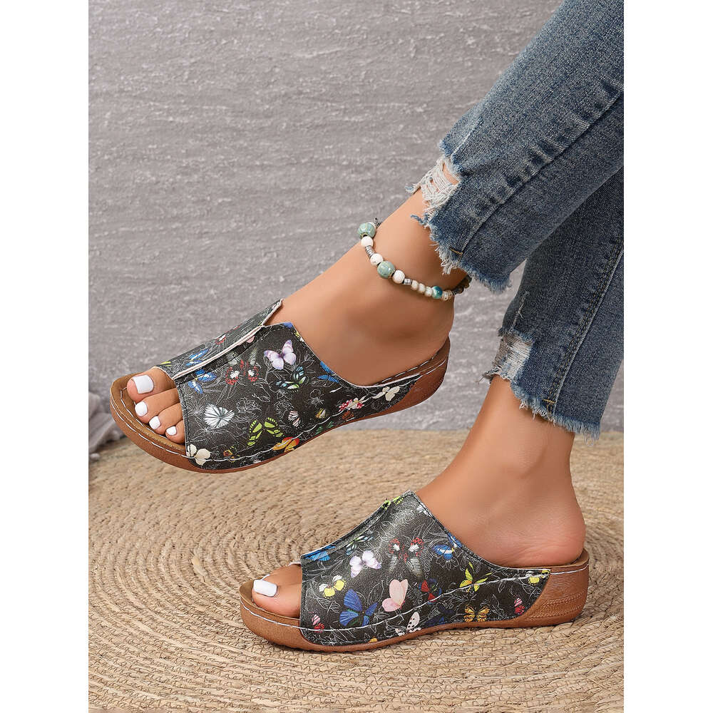 Summer Temu Large New Women S Butterfly Manfei Fashion Slope Bottom Slippers Ddmysaturn