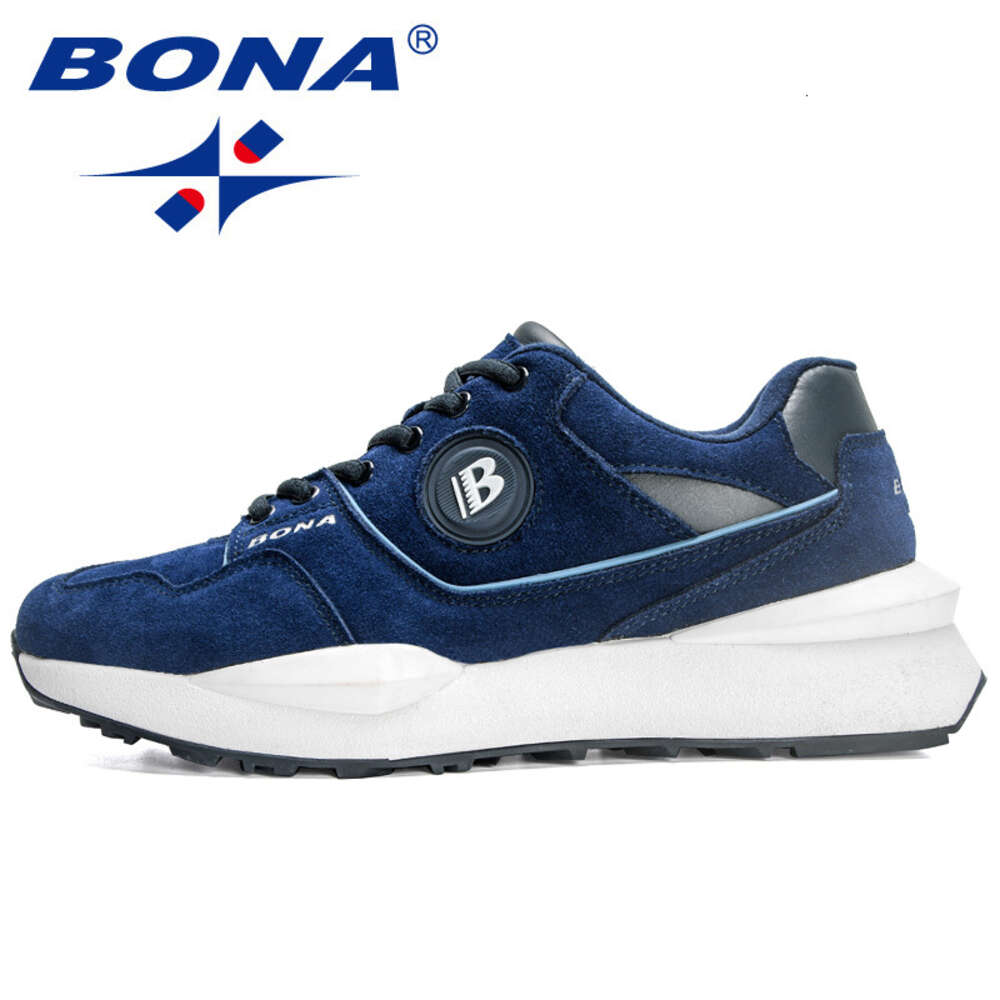 Designers BONA New Men Running Sport Shoes Man Comfy Lightweight Trainer Action Leather Walking Jogging Sneakers Ddmysaturn