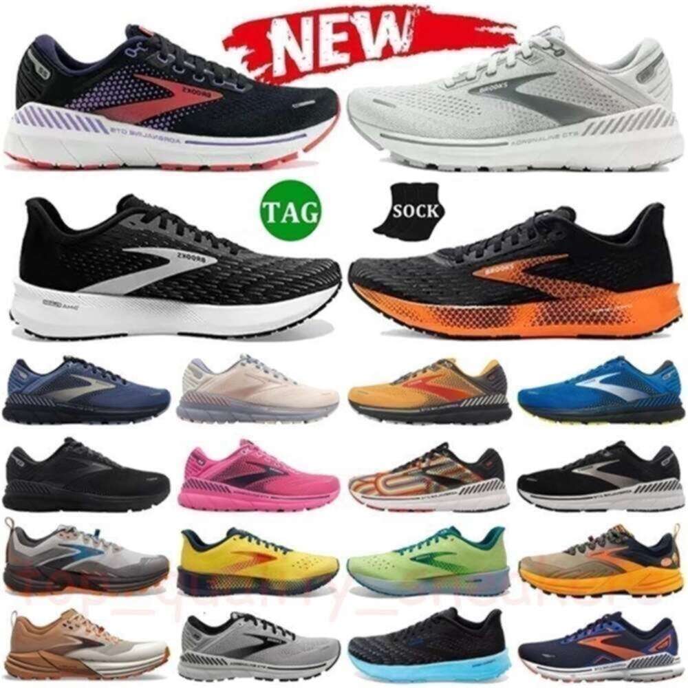 Brooks Running Shoes Women Man Designer Sneakers Ghost 16 Launch 9 Hyperion Glycerin 21 Orange Black Cushioning Breathable Comfortable Jogging Runners Train