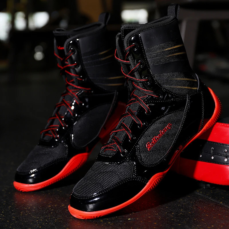 Ultralight Men Professional Women Kids Bo Sneakers Fighting Weightlifting Shoes Non-slip High Top Wrestg Training Boots 240