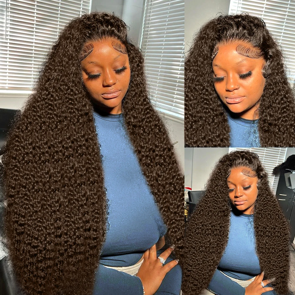 200 Density 30 Inch Highlight Honey Brown Curly HD Lace Front Human Hair 13x4 13x6 Ombre Color Deep Water Wave Frontal Wigs