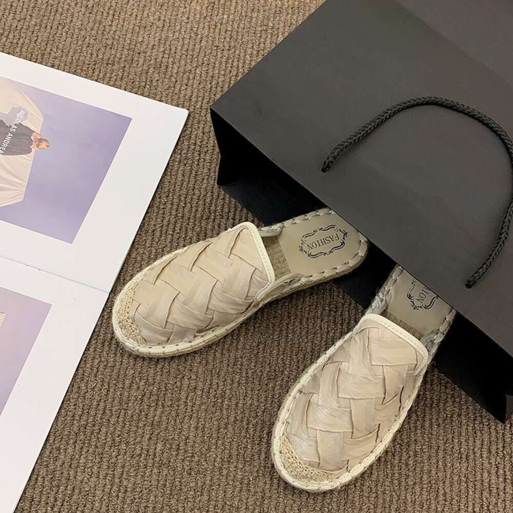 Women Large New S Knitted Round Head With Small Fragrant Wind Flat Bottom Slippers Ddmysaturn
