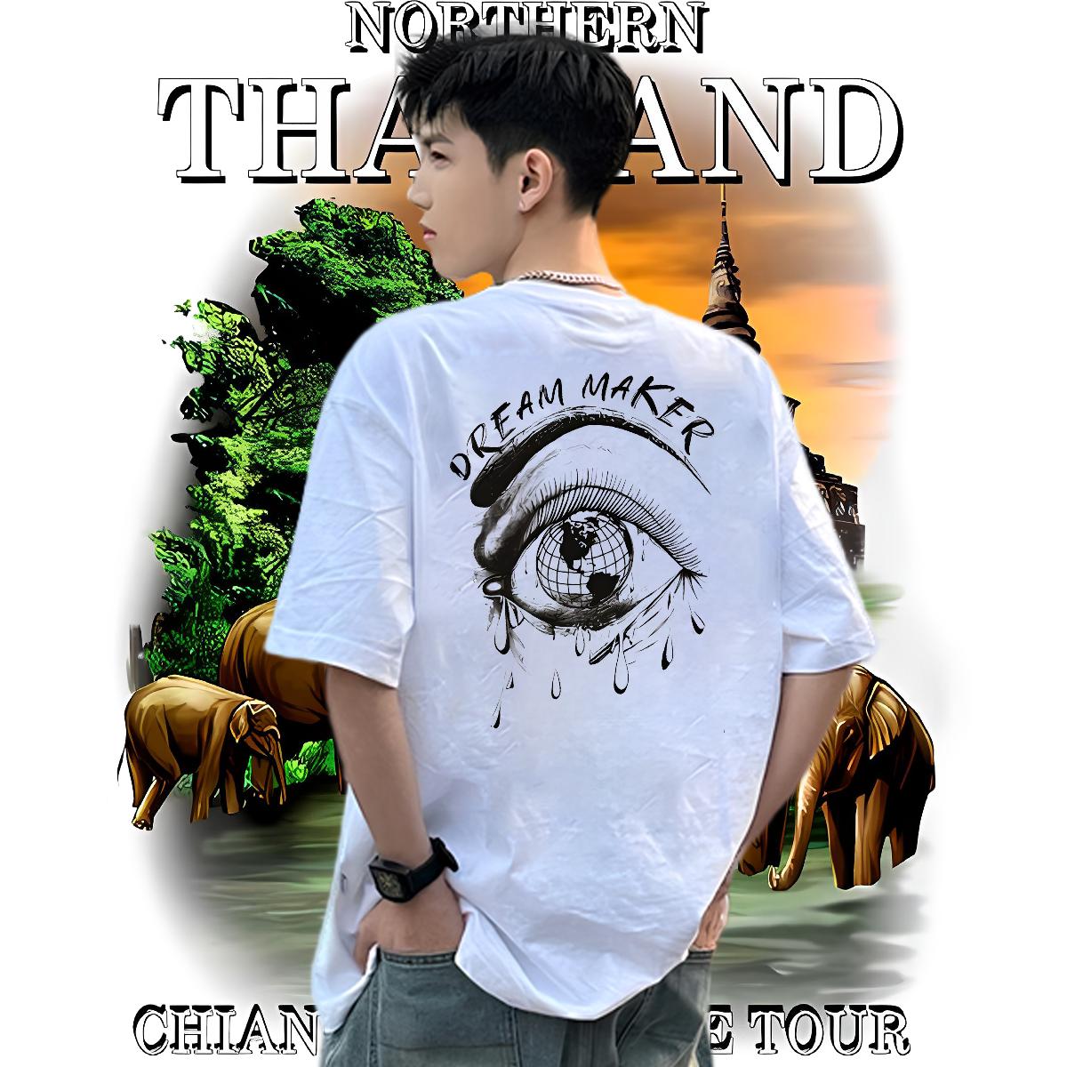 Cool Tshirt for Man Woman Dream Maker Print Short sleeve Cotton Soft Anime Printing Street Mens T Shirts DIY Printed 2024 Designer Clothes