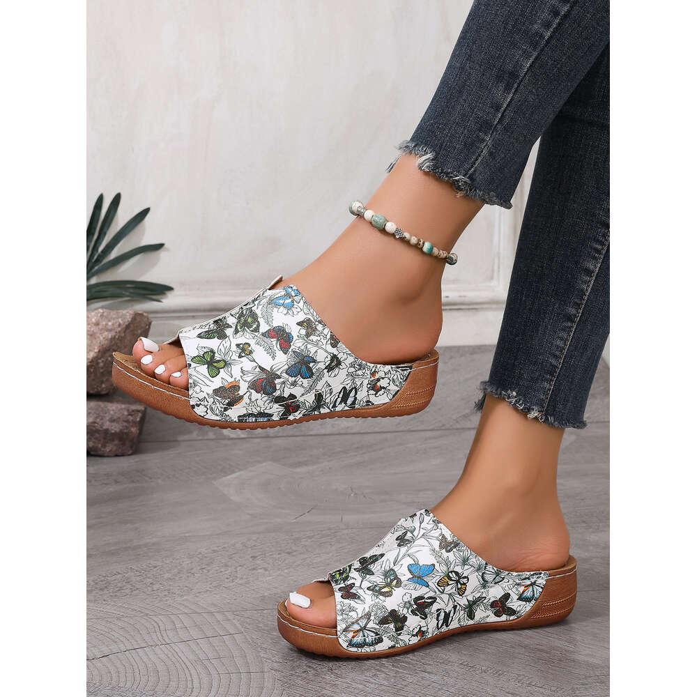 Summer Temu Large New Women S Butterfly Manfei Fashion Slope Bottom Slippers Ddmysaturn