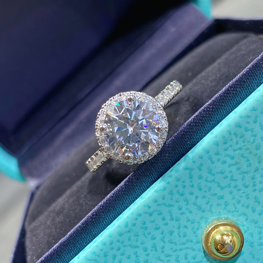 Soleste Engagement Ring woman men Gold plated highest counter Advanced Materials brand designer jewelry gift for girlfriend with box 014