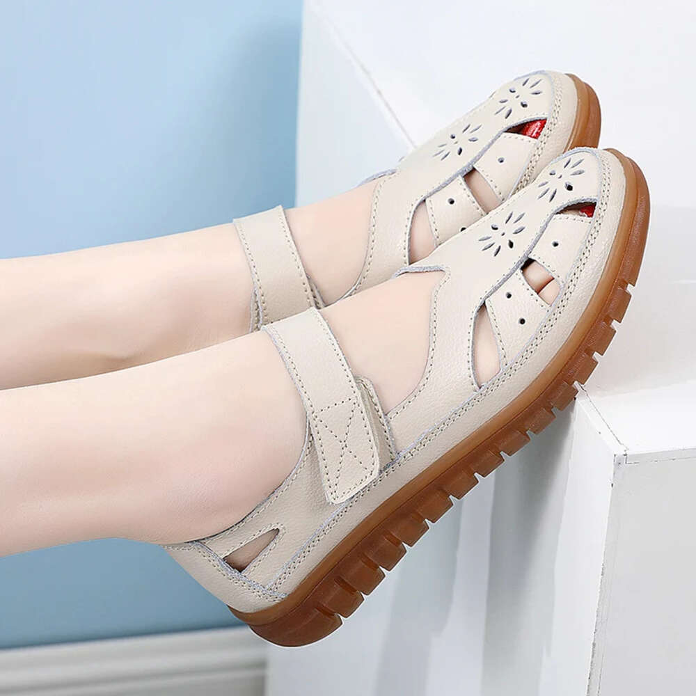Summer Women New Ladies Comfortable Flats Walking Sandals Covered Toe Beach Shoes Woman Footwear Ddmysaturn