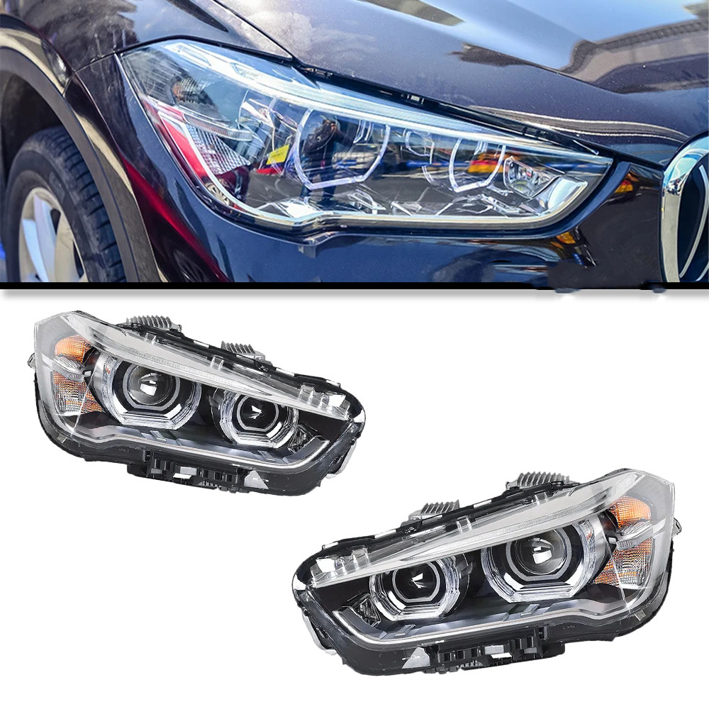 Headlight For BMW X1 F48 20 16-20 20 F49 Car Front Lamps DRL Styling Yellow Turn Signal Headlights Assembly