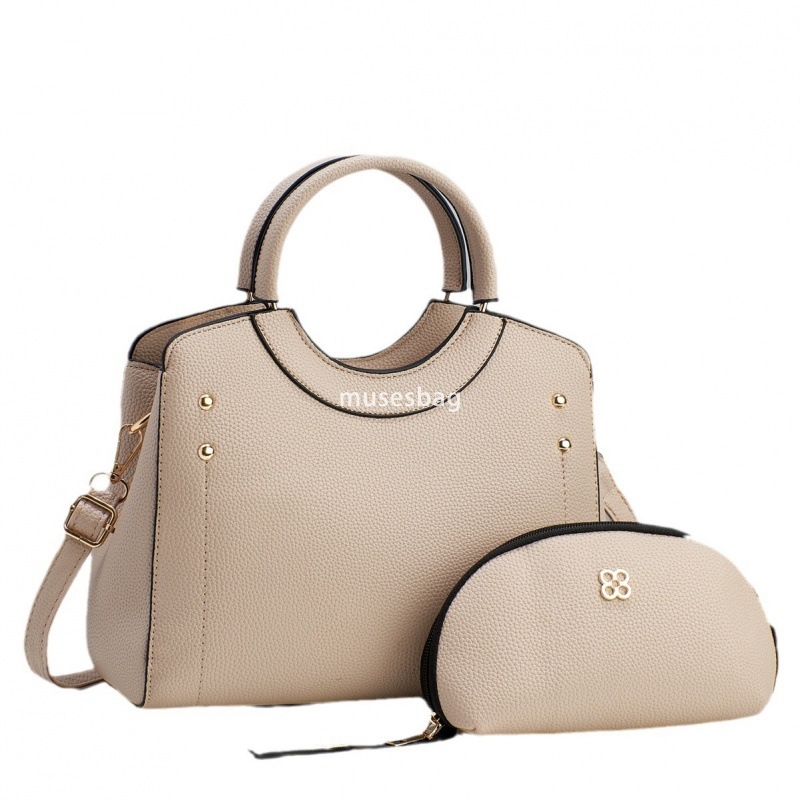 Designer Women's High Quality Quantum Mother Bag Korean Style Atmosphere Two Piece Set Practical Litchi Pattern Large Capacity Single Shoulder Cr