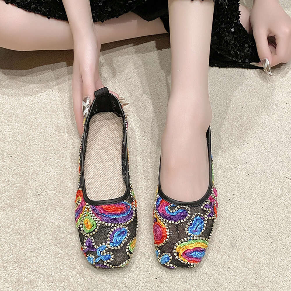 Large Summer Temu New Women S Fashion Seven Color Glow Mesh Hollow Flat Sole Single Shoes Ddmysaturn