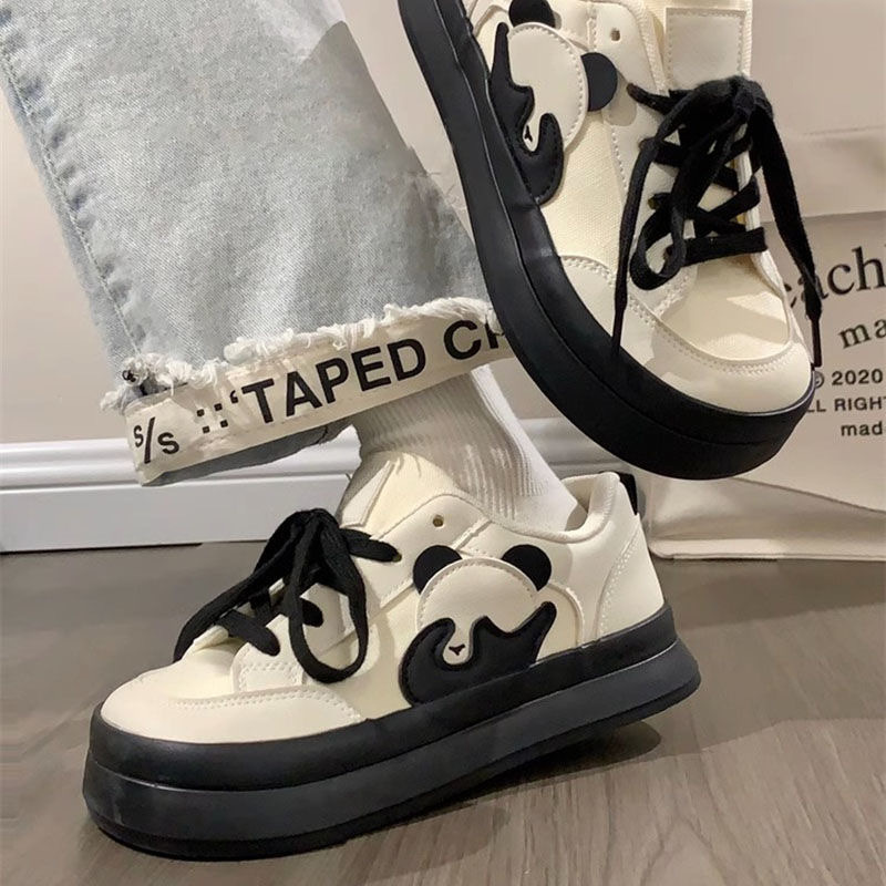 White Ddmysports Balck Sneaker Women Casual Panda New Fashion Versatile Shoes Outdoor