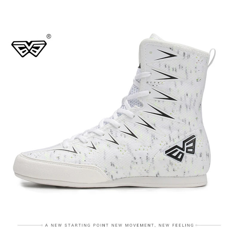 TaoBo Pro Kid Women Boxing Shoes Solid High Top Light Fighting Training Shoes Size 33 Rubber Outsole Breathable Wrestling Boots 240619