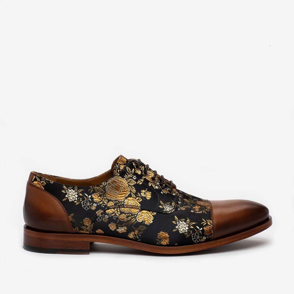 Floral Men S Cloth Round Head Heel Front Lace Up Low Cut Casual Large Sized Men Shoes New Style Ddmysaturn