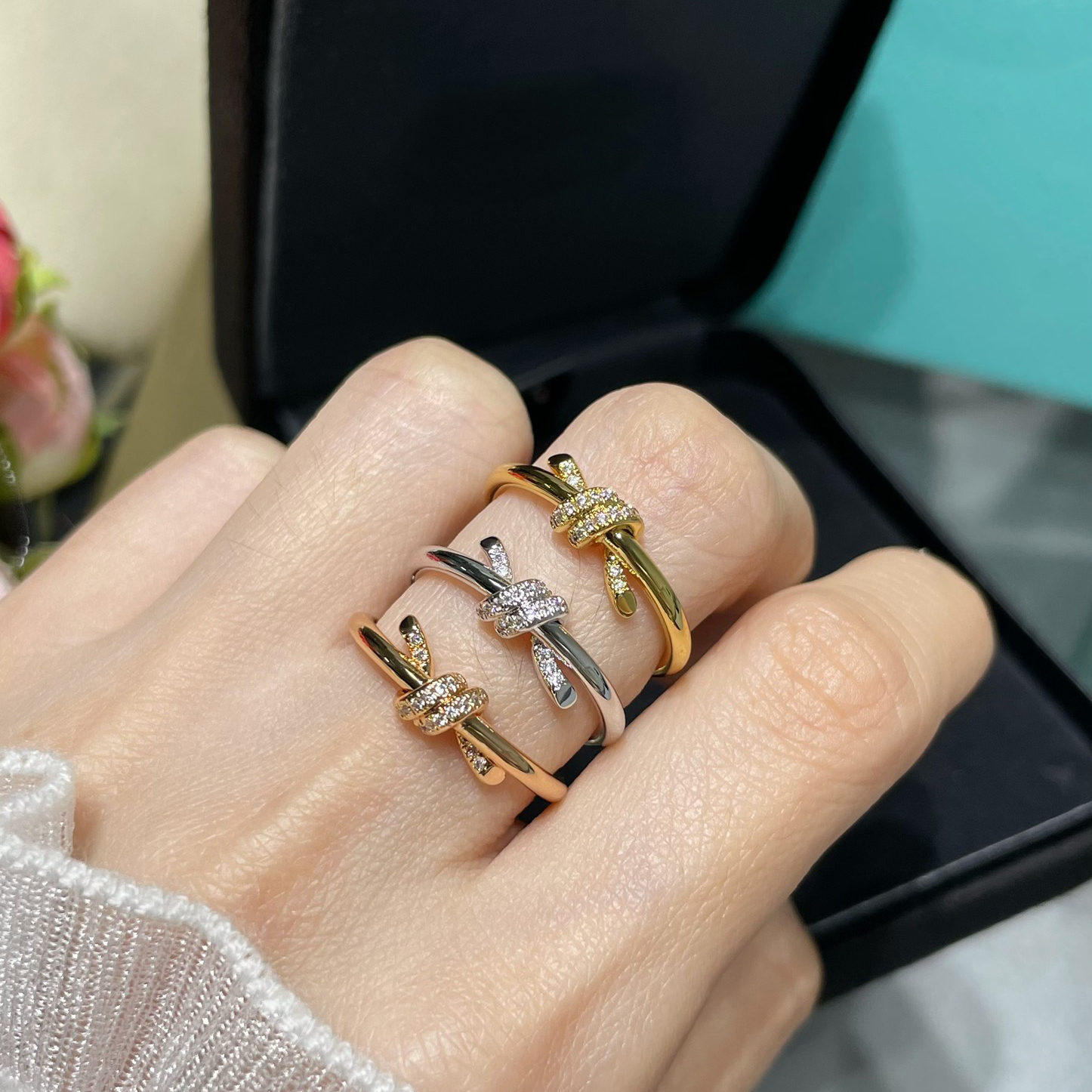 Knot ring for woman designer men Gold plated 18K highest counter Advanced Materials European size fashion luxury exquisite gift with box 012