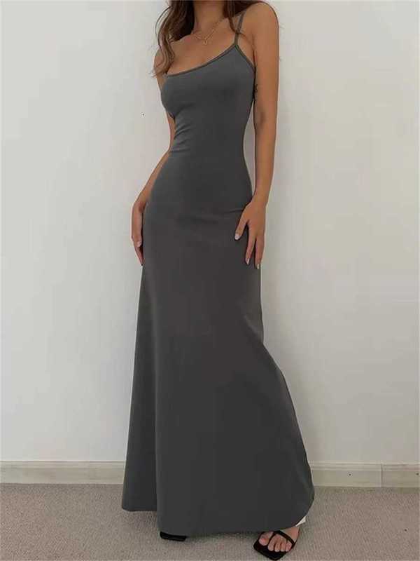 Basic Casual Dresses Woman Spring Summer Style Bodycon Y Sleeveless Strap Split Sheath Dress Vestidos Ss161